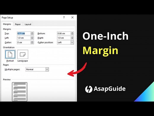 How to Put One Inch Margins on Microsoft Word