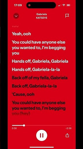 “Hands up Gabriella” lyrics ￼￼