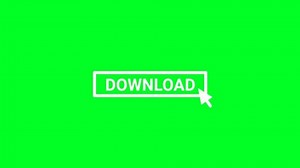 Simple Download button animation on green screen with pointer. 4k
