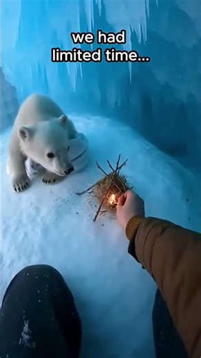 This explorer saved a polar bear cub from a shark
