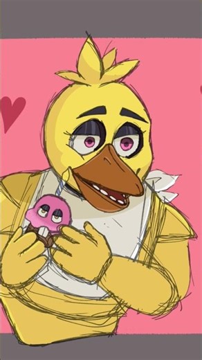 chica drawing time lapse 💖 #digitalart #originalart #fyp #fnaf #fivenightsatfreddys