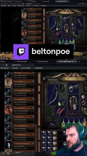 How to list items for sale on trade site while they are equipped on your character #pathofexile #poe