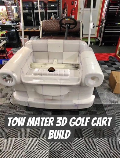 Tow mater gets his radiator cap and dash