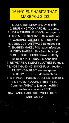 Hygiene mistakes that secretlymake you sick #healvex#wellnesstips#gentlewellness