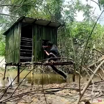 626K views · 12K reactions | Solo Camping in heavy rain - Build a simple bamboo shelter on the river bank. #bushcraft #survival #adventures #wilderness #forest #shelter #camping #diy | Shelter Master | Facebook
