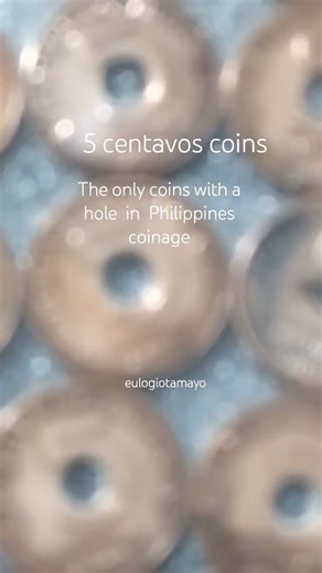 #5 centavos collections,the only coins with a hole in Philippines coinage