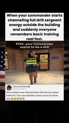 When your commander starts channeling full drill sergeant energy outside the building and suddenly
