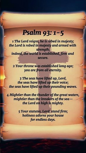 Psalm 93:1-5 – The Lord Reigns in Majesty