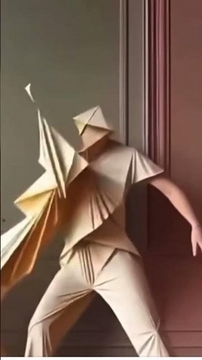 "Origami ballet": a delicate fusion of paper and motion.