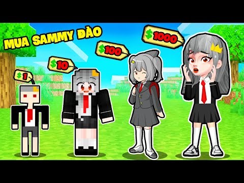 SAMMY THỬ THÁCH 24H MUA SAMMY 1$ ĐẾN 1000$ TRONG MINECRAFT