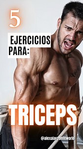 Les compartimos estos 5 ejercicios para trabajar sus triceps y poder desarrollar esos triceps de herradura #gym #gimnasio #vidafitness #tricepsexercise #ejerciciostriceps | Alex Alarcon