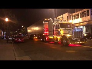 Big rig truck show parade in August 2021
