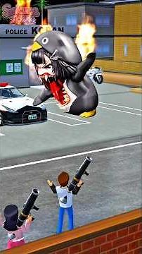 Yuta Dan Mio Mengalahkan Anomali PENGUIN GUGUGAGA Di Kantor Polisi Koban #sakuraschoolsimulator #fyp
