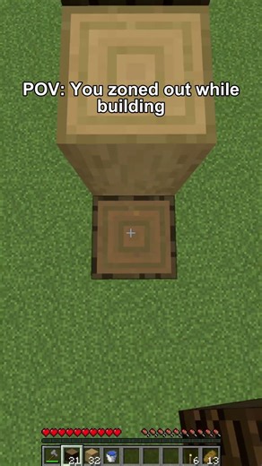 When You Zone Out While Building #minecraft #shorts