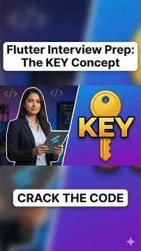 Ace the Hardest Flutter Interview Question: Keys 🔑🔥 #flutterinterview