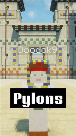 Creating monumental Ancient Egyptian Pylons in Minecraft #minecraft #shorts