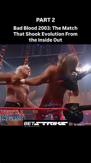 wrestlendgame on Instagram: "This is the turning point nobody talks about. ⚡️ Bad Blood 2003 wasn’t just HBK vs. Ric Flair—it was the night the heart of Evolution cracked. Flair walked in as the enforcer of the most dominant faction in WWE… and walked out exposed. When HBK dropped him with Sweet Chin Music, it sent one message loud and clear: the Nature Boy couldn’t keep up with the new era anymore. This is the match that rewrote the Evolution timeline. If you think you know the story, this is t
