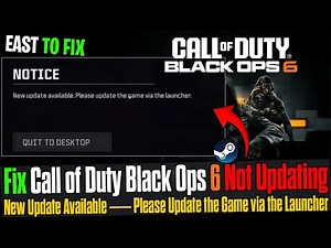 💻 How to Fix COD: Black Ops 6 Update Error (New Update Available Message) 🛠️ 2025 ✅