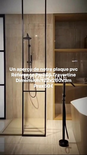 4.7K views · 96 shares | Un aperçu de notre plaque pvc Référence Ps:305 Travertine Dimension:122x260x3mm. Prix:50€ | Deco-design Deco-design | Facebook