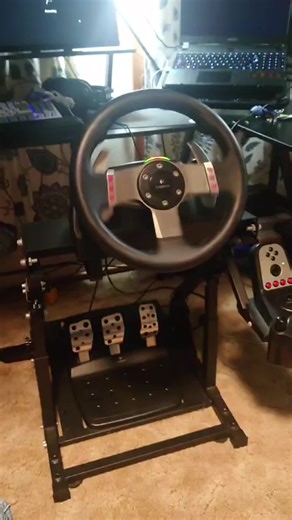Logitech G27 racing simulator steering wheel with mounts, pedals and shifter #logitech #g27 #racingsimulator #fyp #discover