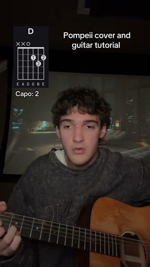 Pompeii cover and guitar tutorial with chords #cover #music #guitarhowto #guitarartist