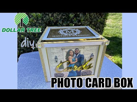 d.i.y. Dollar Tree 360 Photo Card Box - Wedding Party