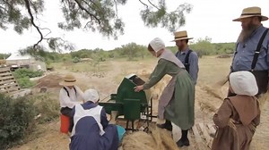 Threshing Wheat with a Treadle Thresher A scene from the documentary - Surviving Off Off-Grid - shot while threshing a wheat harvest with a Treadle-powered Wheat Thresher. Read Surviving "Off Off-Grid" by Michael Bunker https://www.amazon.com/gp/search?index=books&linkCode=qs&keywords=9780615447902 Follow what is going on at the farm at http://michaelbunker.com, or on Facebook at http://facebook.com/michaelbunker. The thresher was purchased from backtotheland.com. | Organic Rising