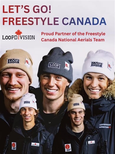🇨🇦 3 DAYS TO GO! 🚨 Loop Division is proud to be the official sponsor of Freestyle Canada’s National Aerials Team! Our 5 athletes are ready to SOAR on the Olympic stage and chase glory ❄️🏂 Drop a 🔥 in the comments to cheer our Olympic team on! #LoopDivision#FreestyleCanada #OlympicCountdown #aerial#ski