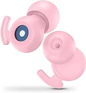 Ear Plugs for Noise Reduction, 31dB Noise Cancelling, Hearing Protection Earplugs, Soft and Reusable Ear Plugs for Sleeping,Concerts, Study or Flights, 14 Silicone and Foam Ear Tips in XS/S/M/L(Pink)