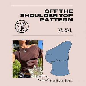 Off the Shoulder Formal Top Sewing Pattern XS - XXL - DIY Instructions (pdf Download) - Etsy