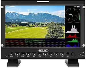 SEETEC P133 PRO 13.3 Inch 1000nit High Brightness Podcast Broadcast Monitor with Waveform 3D LUT HDR and SDI HDMI Input Output, HDMI Support 4K 60