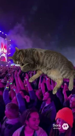 Fluffy sleeping through a concert