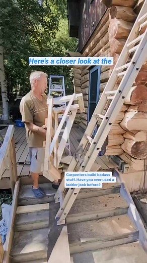 1.8K views | Common sense Homemade ladderjacks makes working on a ladder easier than stealing candy from a baby 煮In what scenarios are you using a ladder jack- Featured Follower @meyers.makes #ladder # | Sergio Haynes | Facebook