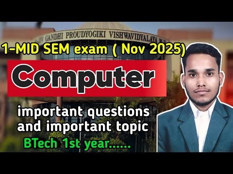 Computer | mid sem exam | important question and important topic | B tech 1st year 1st sem ..