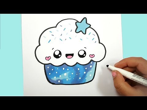 Kawaii Cupcake selber Malen