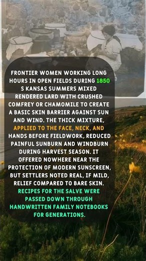 How 1850s Settlers Made Natural Sunscreen From Lard and Crushed Herbs.