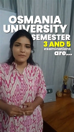 Shivani Pallela Official on Instagram: "Osmania University sem 3 & 5 exams are from 12th november! #osmaniauniversity #degree"