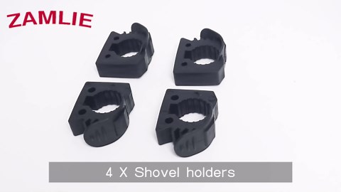 Shovel Holder for Truck For UTV ATV Offroad, Boat & Train 4X4 Parts Rubber Tool Mount/UTV Shovel Mount, Adjustable Mount Brackets for 1-1/7'' to 1-3/7'' Tool Handles - 4 Pack Black