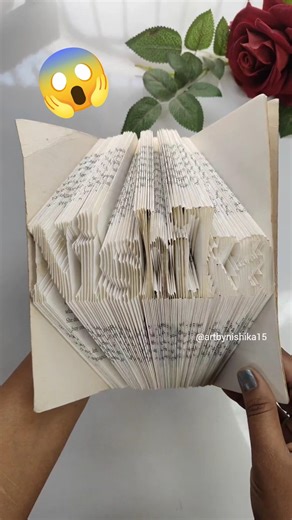 DIY Fold Book Art😍✨ #youtube #books #shorts #viral #trending #ytshorts #art #diy