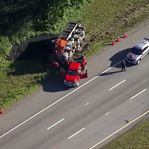 Dump Truck crash on Interstate 495 slows morning commute