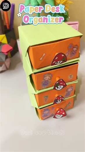 DIY mini origami storage / paper desk Organizer #diy #shorts #homemadepapercraft #paper#organizer