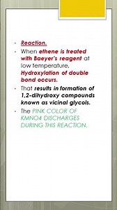 CONVERSION OF ETHENE TO ETHYLENE GLYCOL. #chemistry #reactions #shorts #oxidation