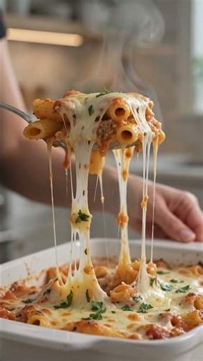 Creamy Baked Ziti 🧀🍝🔥