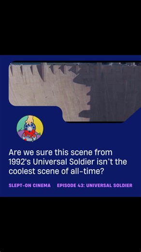 We're just gonna say it: The Hoover Dam rappel in UNIVERSAL SOLDIER might be the coolest scene of all time. We covered this 90s gem on Episode 43! What's your pick for the coolest movie scene EVER? #SleptOnCinema #UniversalSoldier #JCVD #90sAction #Stunts #DolphLundgren | Slept-On Cinema Podcast