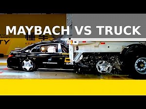 The most spectacular crash test ever made? Truck trailer vs Cars (Maybach,Mercedes G-Class,Tesla)