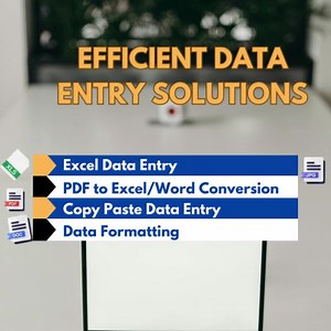 Data entry specialist with all types of data entry Excel, Word typing