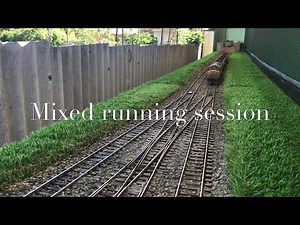 O gauge running session on the garden layout