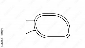 Animated video of a sketch forming a car rear view mirror