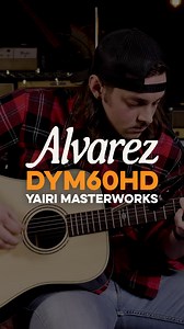 https://bit.ly/3Gi20Q5 | For nearly 50 years Kazuo Yairi helped design and build Alvarez-Yairi guitars in the hills north of Nagoya, Japan. Today, Alvarez Yairi Masterworks instruments carry on the luthier’s legacy with hand-built, all-solid instruments with instant response and robust resonance—like this Alvarez DYM60HD Yairi Masterworks guitar built with solid Honduran mahogany and AAAA Adirondack spruce, for full, rich sound with clear bass and mids—making this Alvarez Guitars dreadnought a s