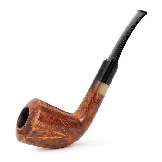 Briar Pipe With Horn Ring Handmade by Kafpipe - Etsy